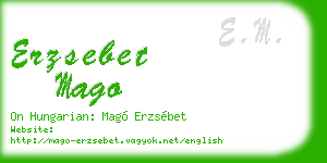 erzsebet mago business card